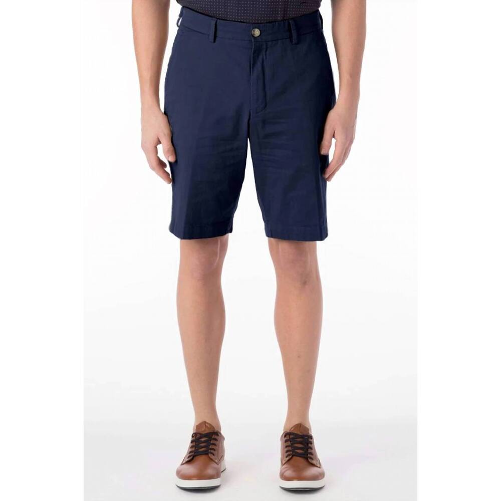 NEW BALLIN broken twill stretch cotton shorts in blue
